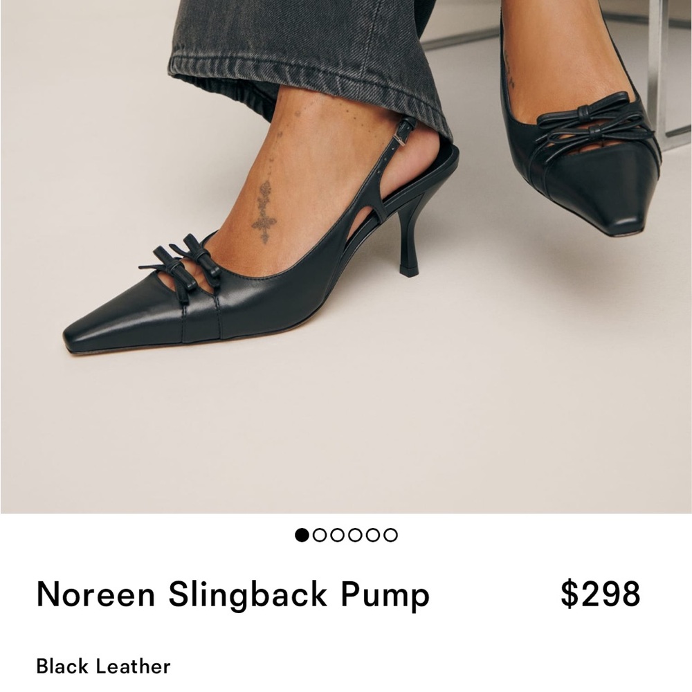 Reformation black sling back